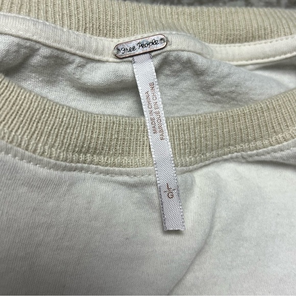 Free People Y2K Crop Top Color Block Knit Sleeve Boho Size L - Picture 3 of 5